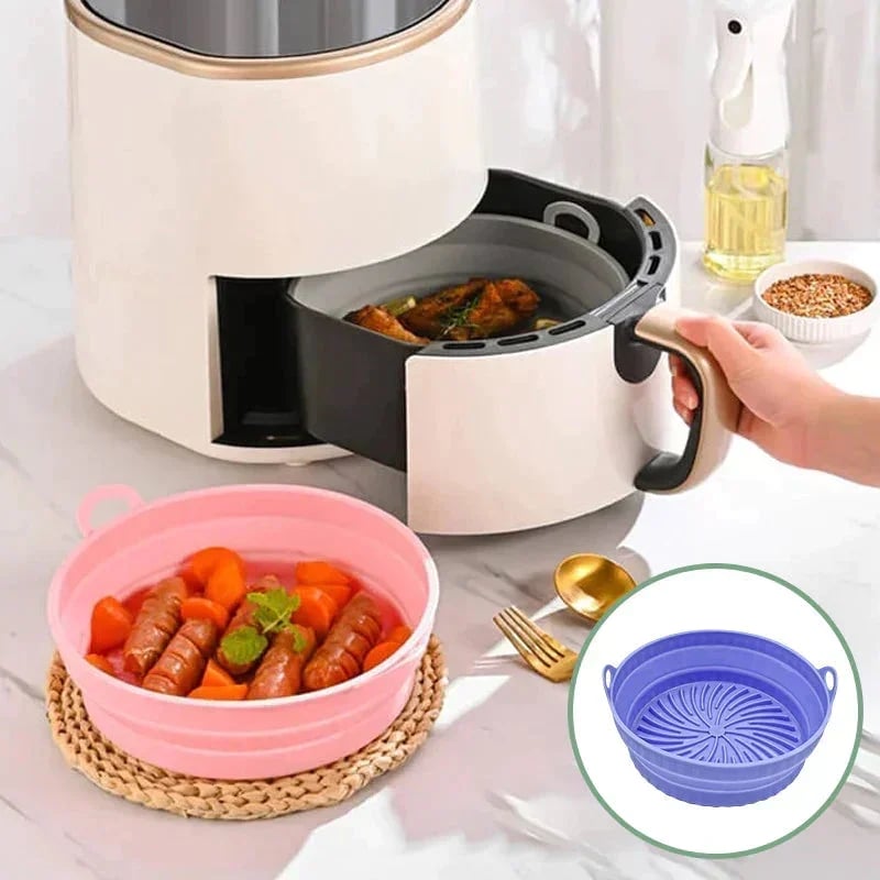 Silicone hot air fryer grill pan 