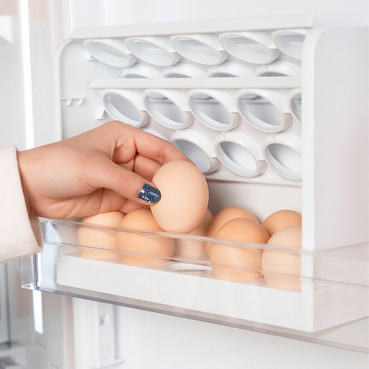 3-Layer Egg Storage Box (White) 