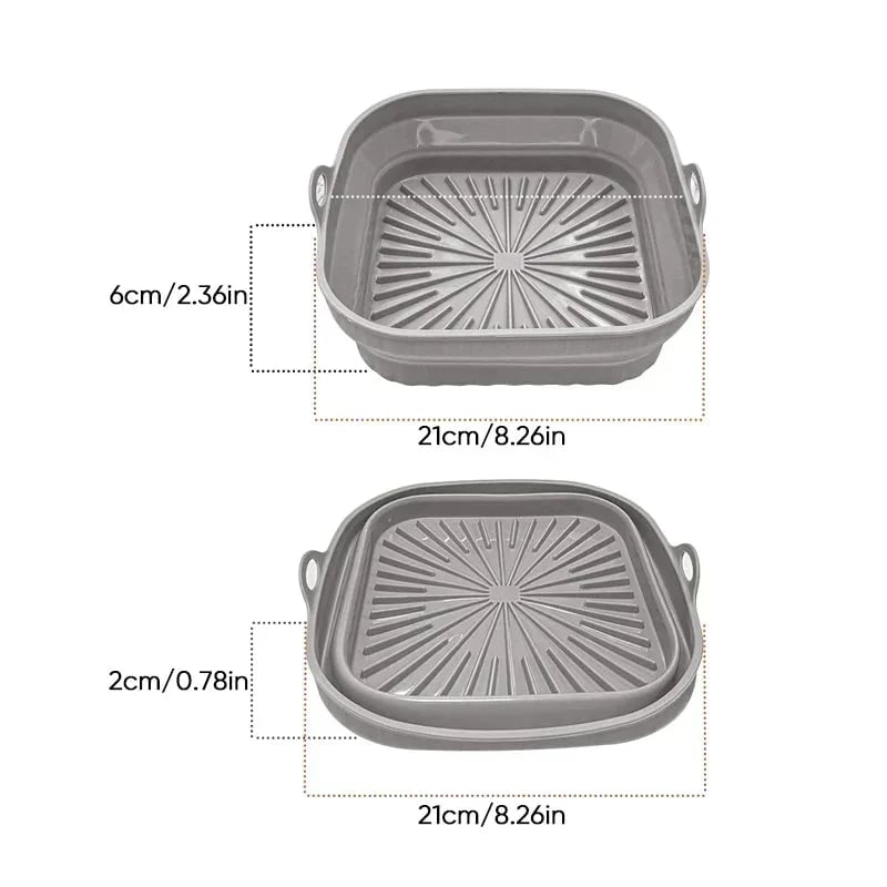 Silicone hot air fryer grill pan 