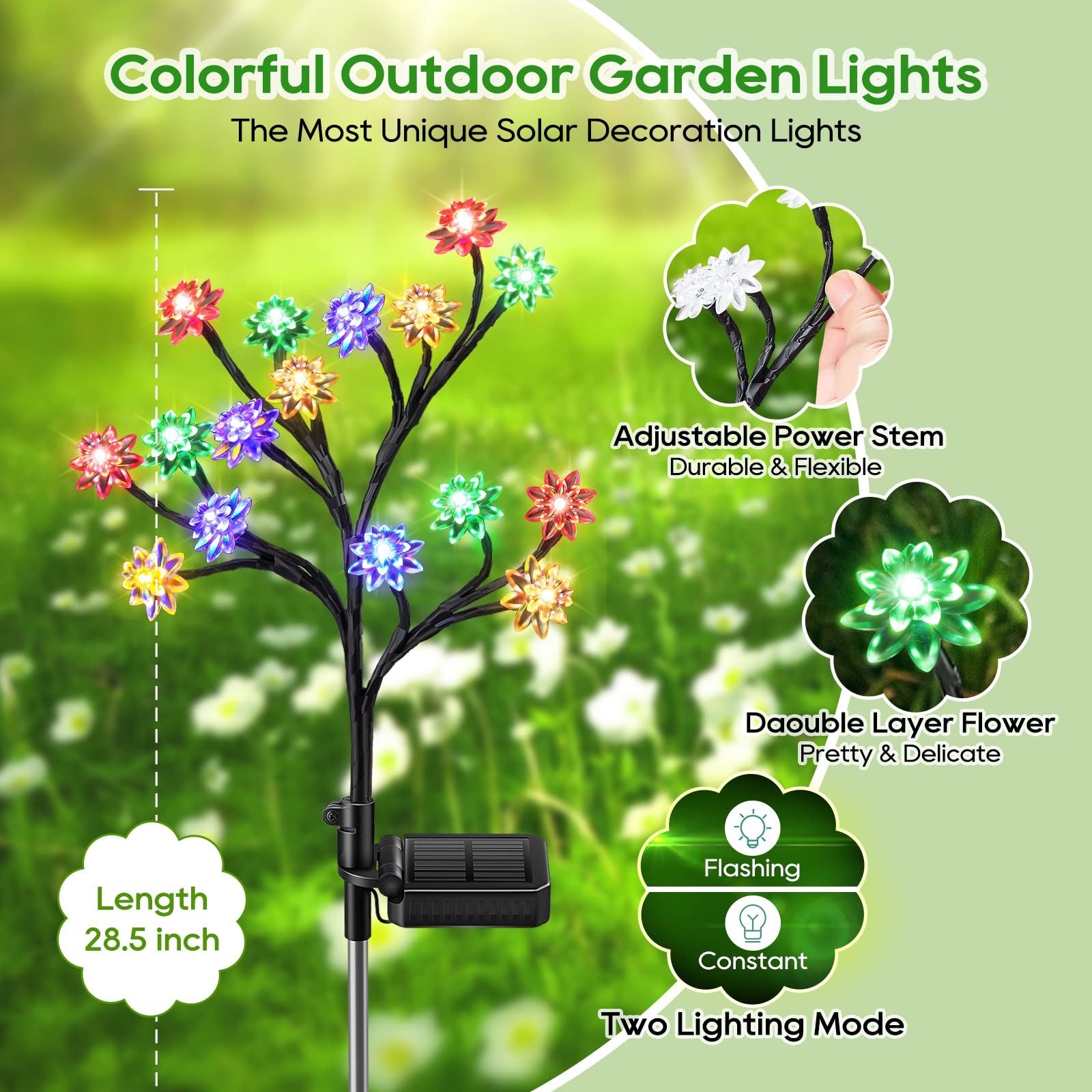 🔥IP65 Waterproof Solar Powered Fairy Flower Lights