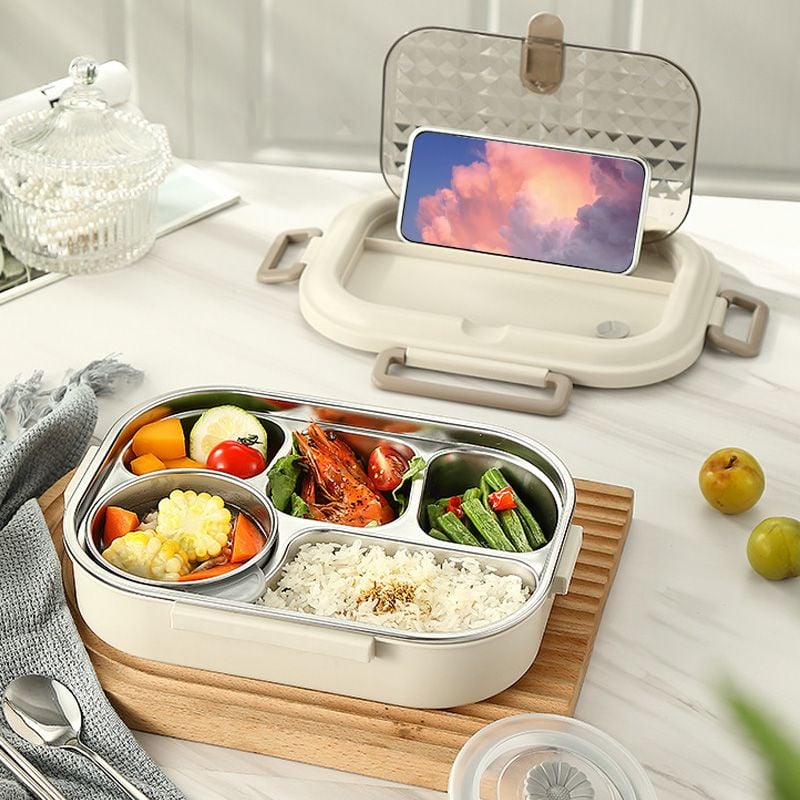 Microwaveable Stainless Steel Insulated Bento Box 