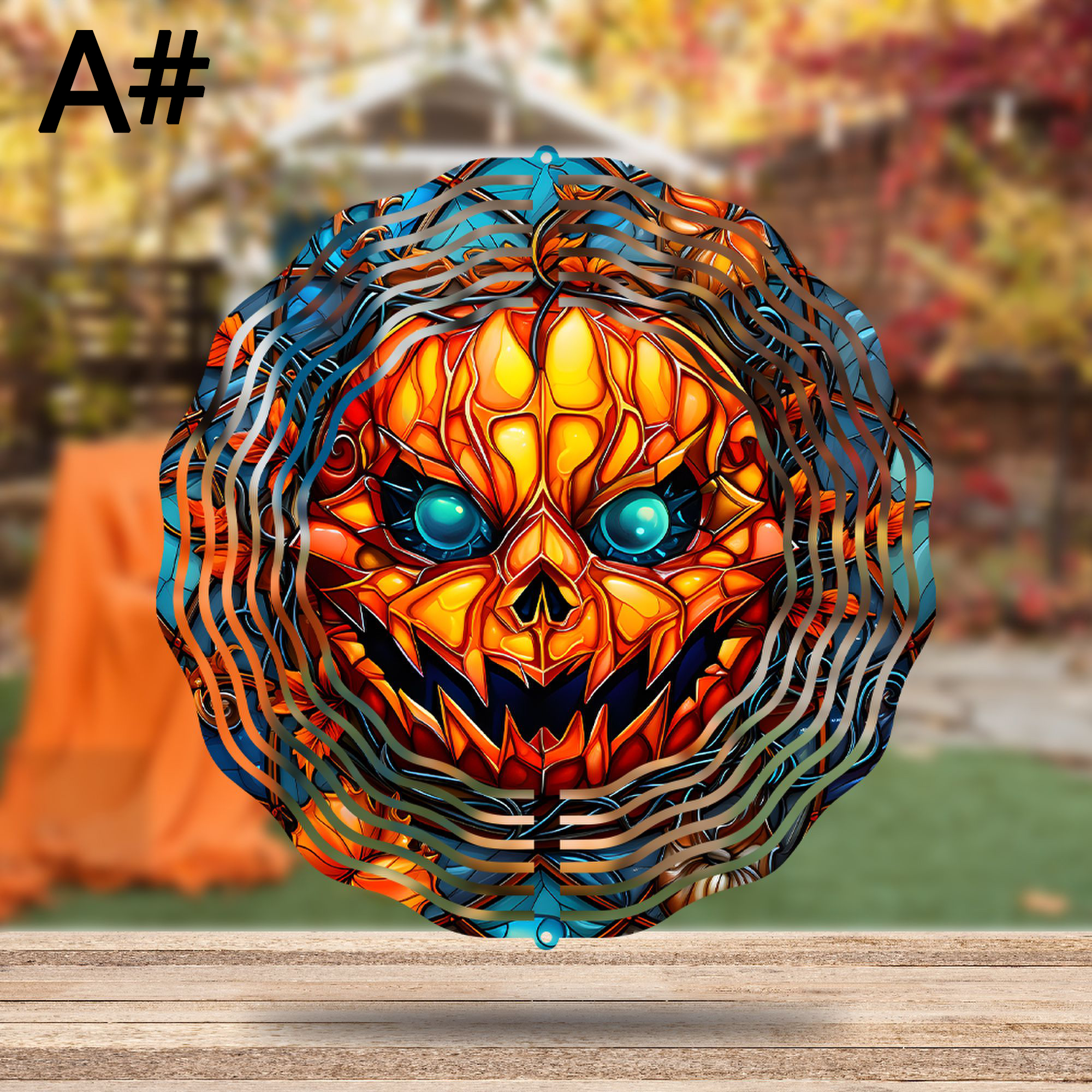 Kiss My Scary Booty Halloween Ghost Two-Sided Wind Spinner