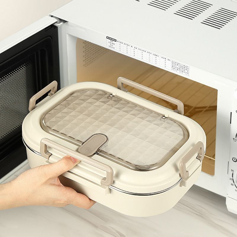 Microwaveable Stainless Steel Insulated Bento Box 