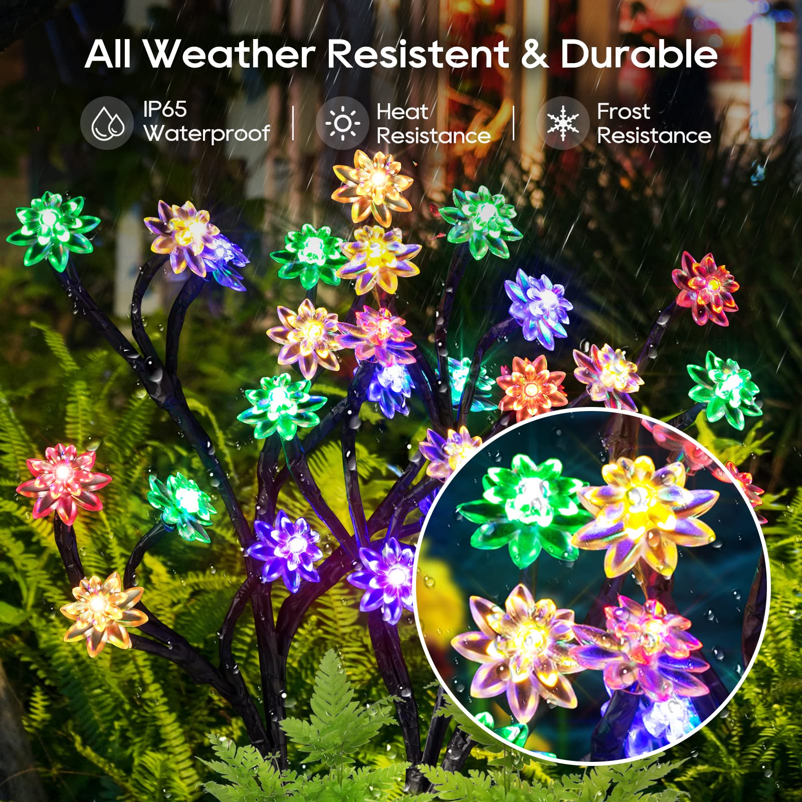 🔥IP65 Waterproof Solar Powered Fairy Flower Lights