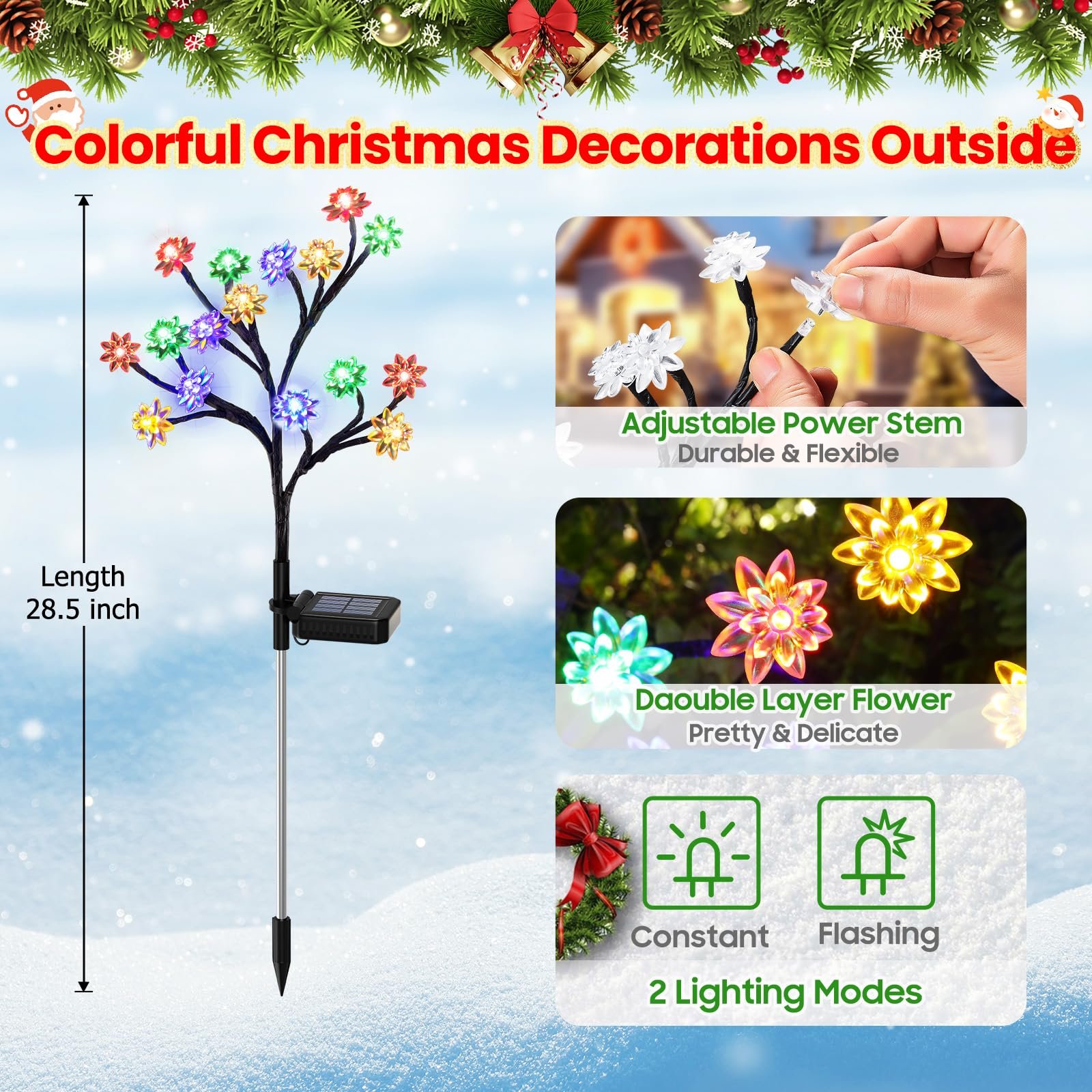 🔥IP65 Waterproof Solar Powered Fairy Flower Lights