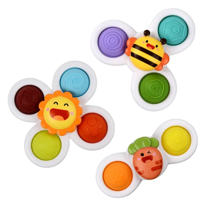 Suction cup spinner toys