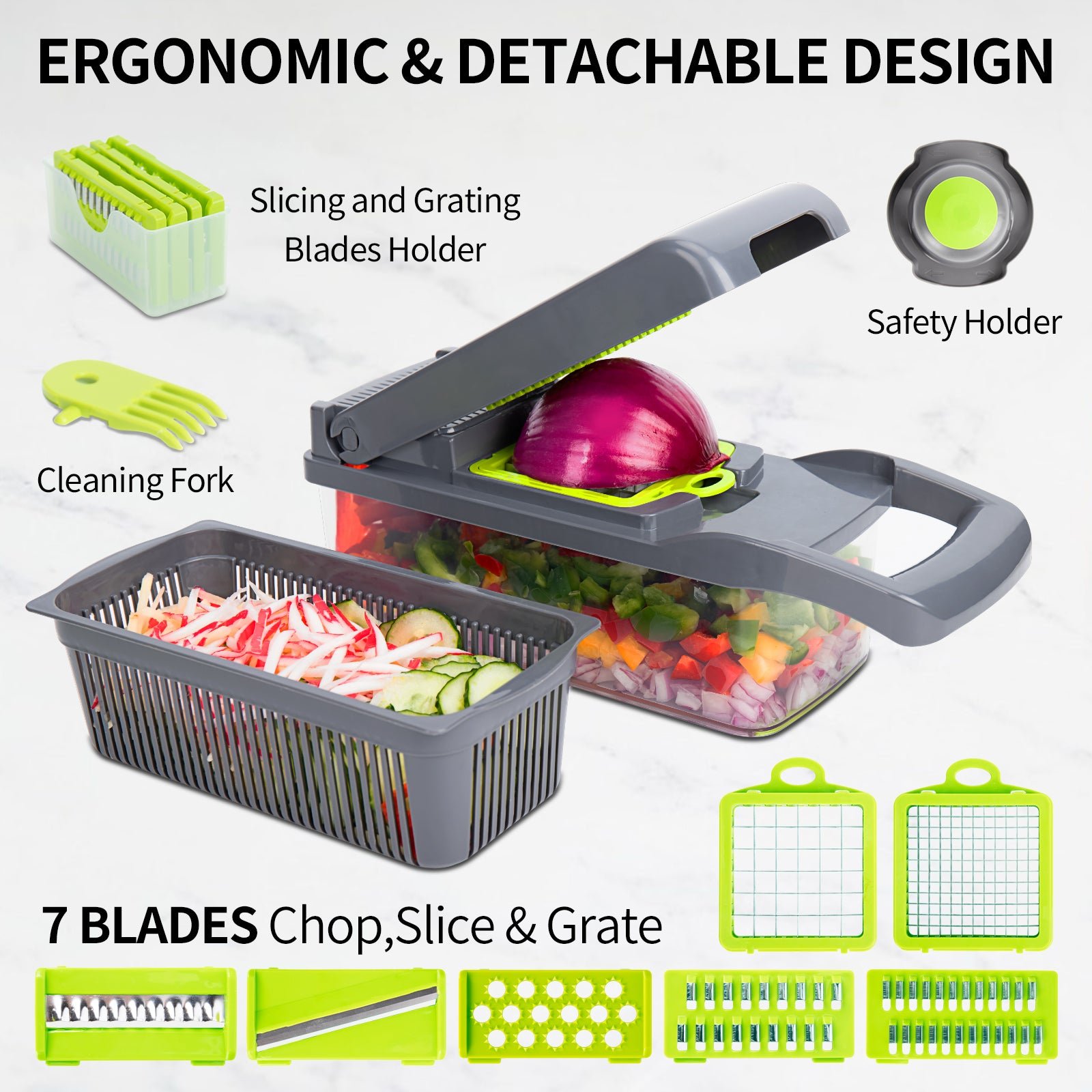 15 in 1 Multifunctional vegetable chopper 