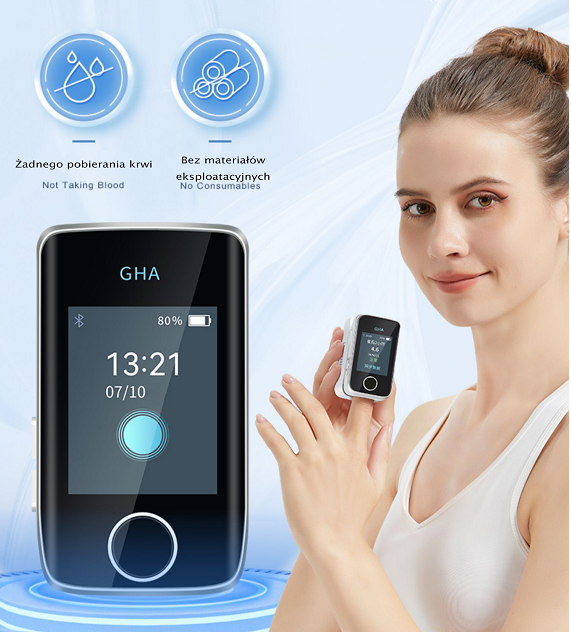 GHA non-invasive blood glucose meter, precision blood glucose meter, finger-free blood glucose meter