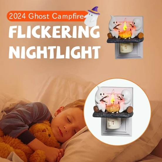 2024 Ghost Campfire Flickering Nightlight✨🔥👻