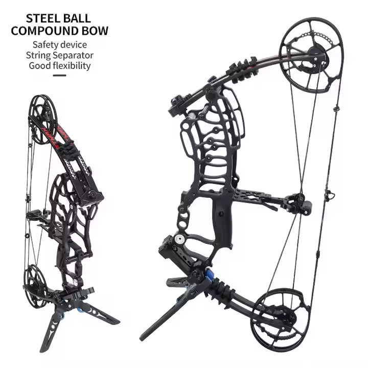 Steel Ball Compound Bow Dual Purpose Bow and Arrow Adjustable Adults Hunting Accessories Archery Composite Pulley Bow