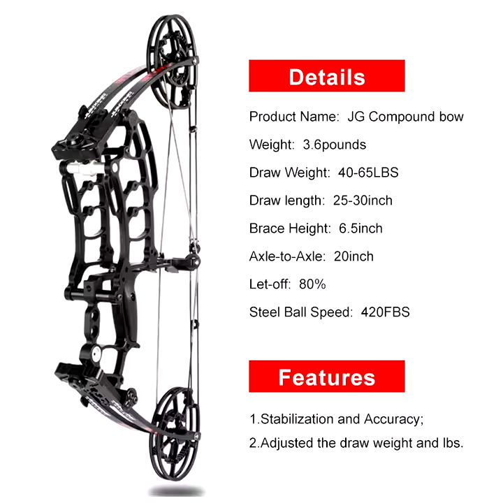 Steel Ball Compound Bow Dual Purpose Bow and Arrow Adjustable Adults Hunting Accessories Archery Composite Pulley Bow