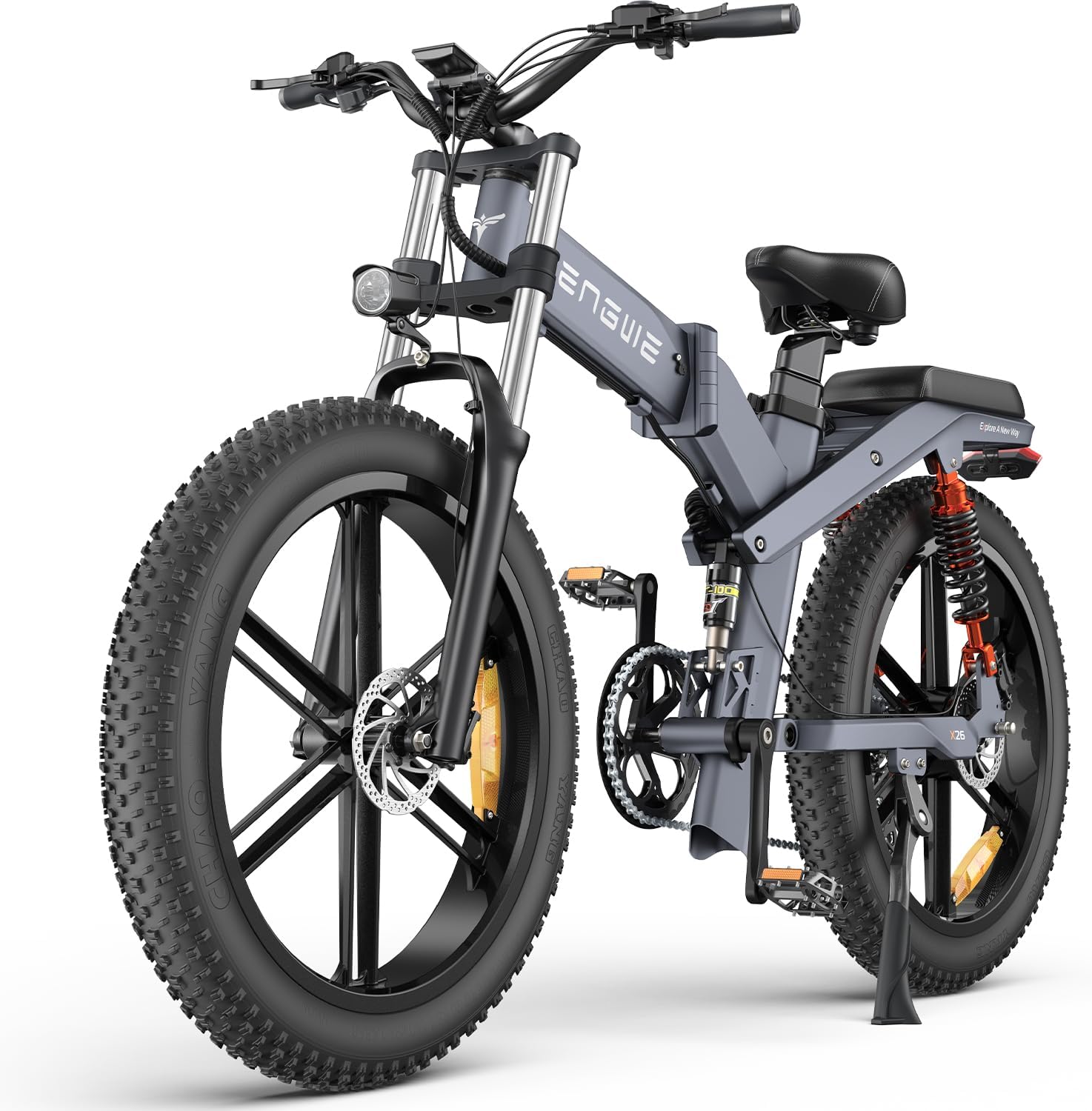 Promotions 🔥X24/X26 1200W Electric Bike for Adults, 26 x 4.0 Fat Tire Folding Ebike with Single/Dual Removable Battery 48V 19.2AH/+10AH up to 62/94Miles & 31MPH