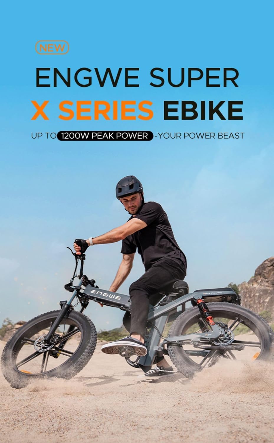 Promotions 🔥X24/X26 1200W Electric Bike for Adults, 26 x 4.0 Fat Tire Folding Ebike with Single/Dual Removable Battery 48V 19.2AH/+10AH up to 62/94Miles & 31MPH