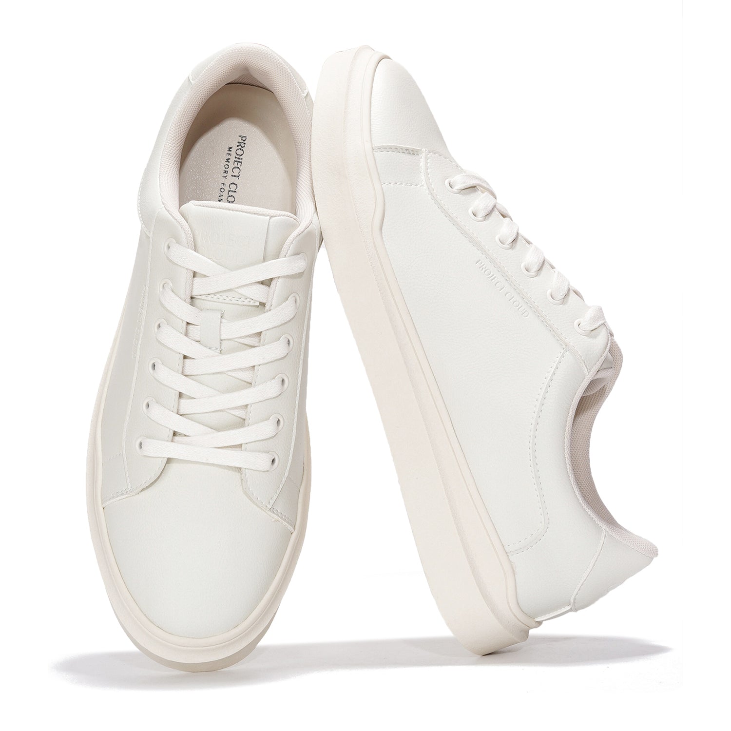 Project Cloud | Tilton Vegan Leather Mens Sneakers - Memory Foam Technology | Lightweight | Anti-Slip