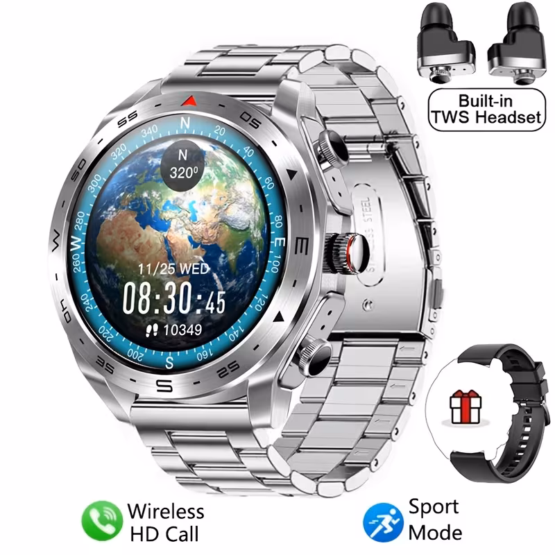 [New SmartWatch] 1.52-in-1 SmartWatch, 2025 New  Sports Device | Wireless Call, Outdoor Exercise, TWS Earphones, 400mAh Battery, Sleeping  SmartWatch