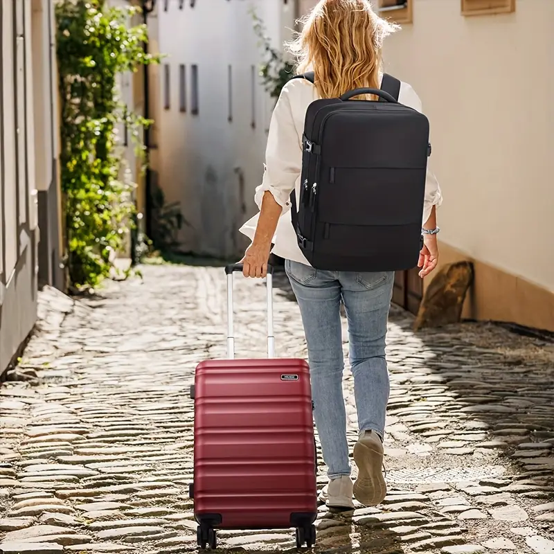 PC Material Hard Shell Luggage Set, Including 20 Inch Expandable Carry On Luggage, Equipped With TSA Customs Lock And Rotary Extension Handle, The Whole Set Includes 3pcs, Carefully Crafted For Travel And Business Trips.