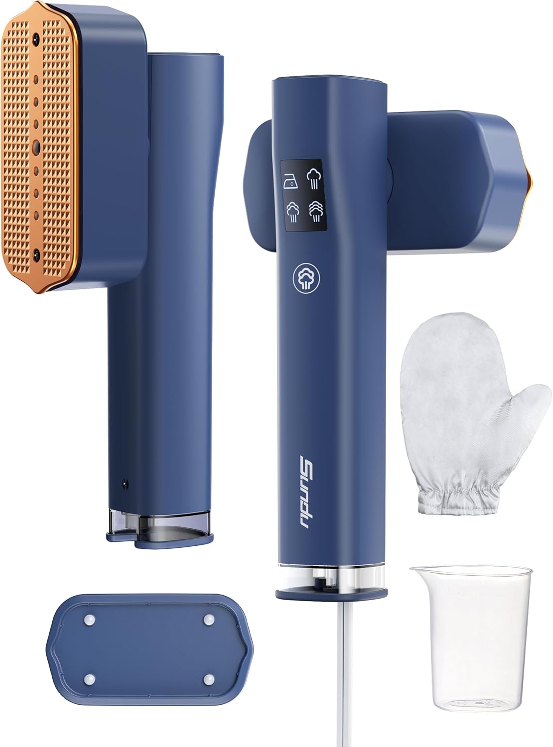 Steamer for Clothes, Sundu Portable 2-in-1 Steamer & Iron, 15s Heat-up, 100ml Tank, Ironing Gloves, 20 Min Steam, Wrinkle Remover, Garment Steamer for Travel & Home