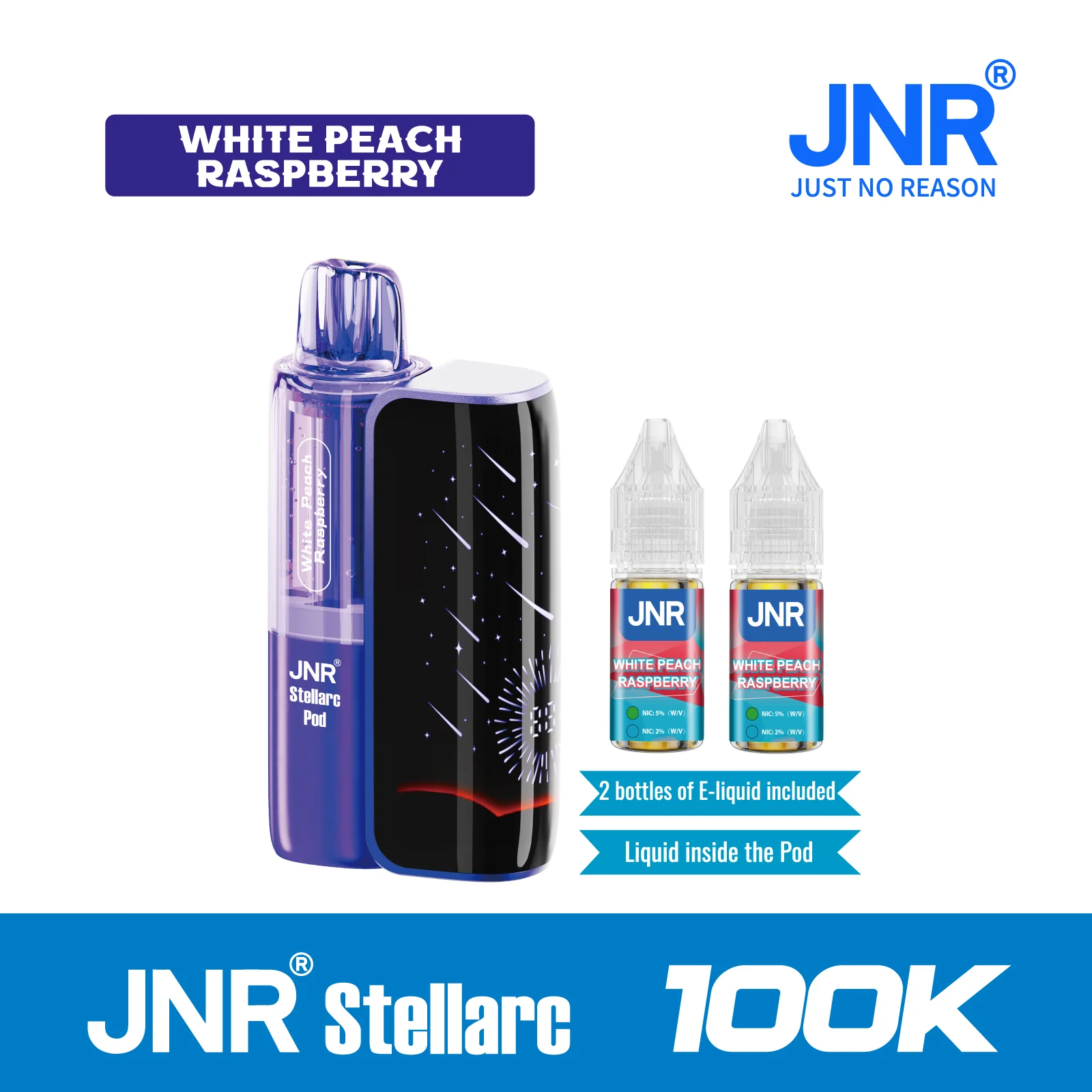 JNR Stellarc 100K Puffs Kit - Refillable & Replaceable Pod Vape