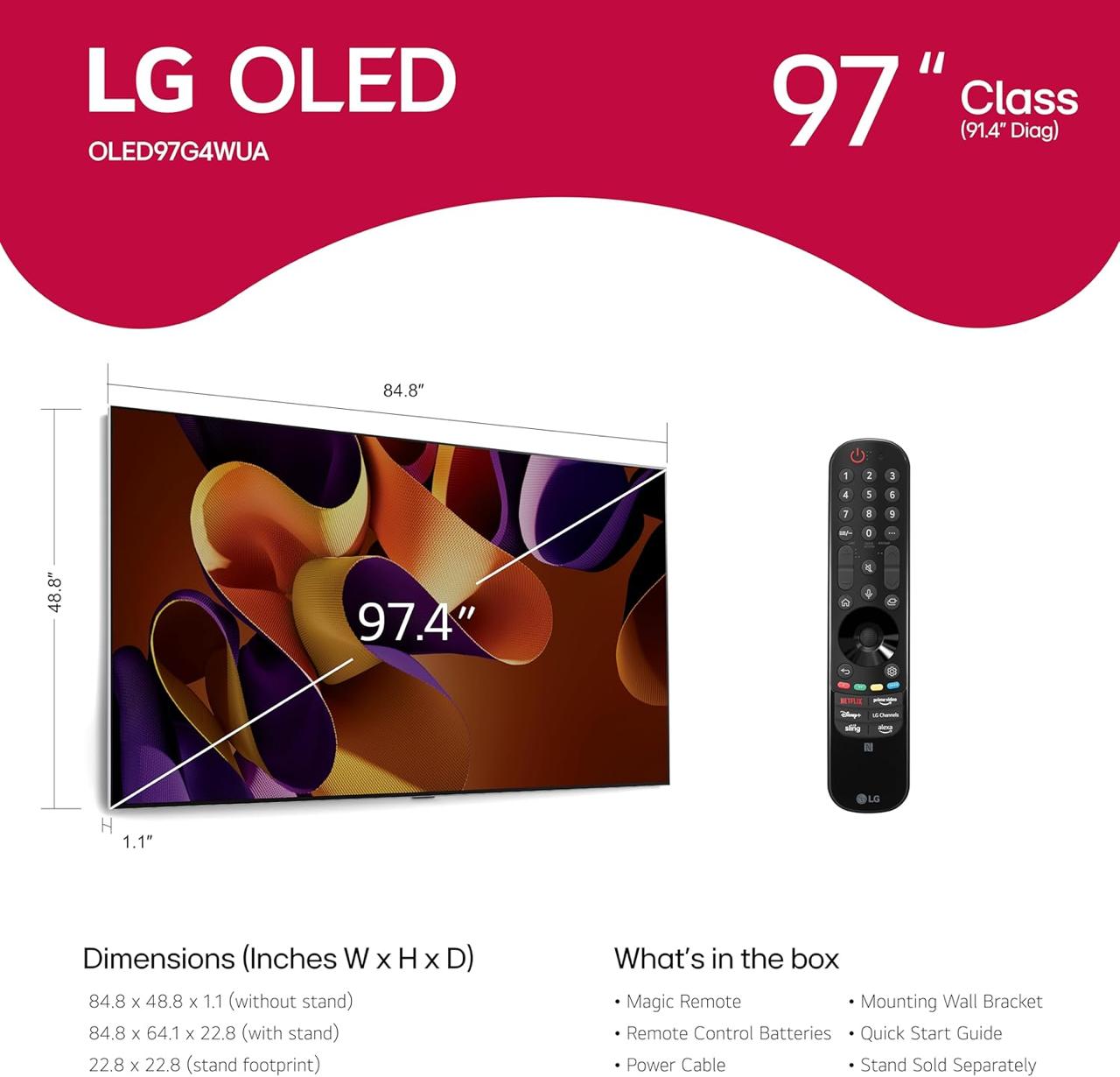 🎉Special Offer📣LG Class OLED evo G4 Series Smart TV 4K Processor Flat Screen with Magic Remote AI-Powered with Alexa Built-in