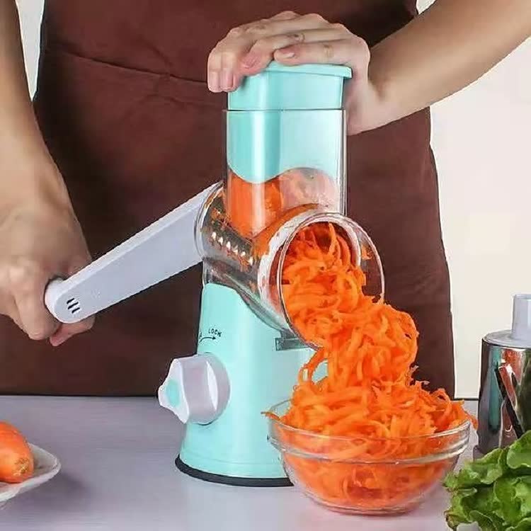 Multifunctional Vegetable Chopper Hand Rotation Grater Kitchen 3-in-1 Roller Vegetable Chopper