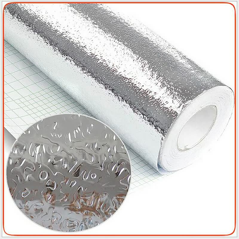 Oil Proof Sticker Fire Prevention High Temperature Resistance Waterproof Moisture-proof Mildew Proof Self-adhesive Multi-layer Cabinet Tin Foil