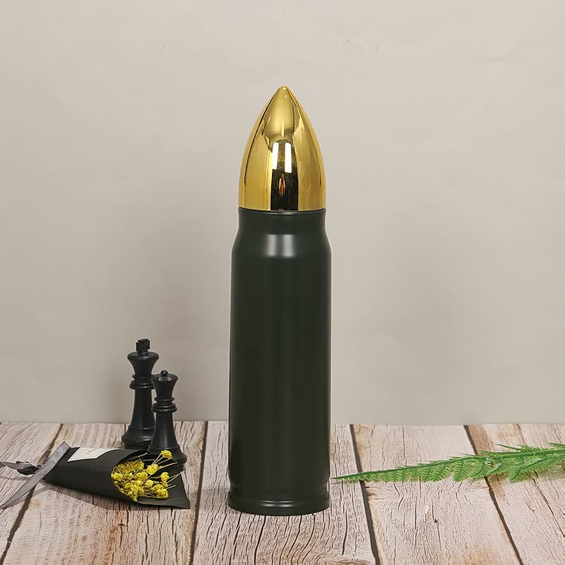 Stainless Steel Bullet Vacuum Flask Creative Unisex Gift Cup High Capacity Portable Water Bottle