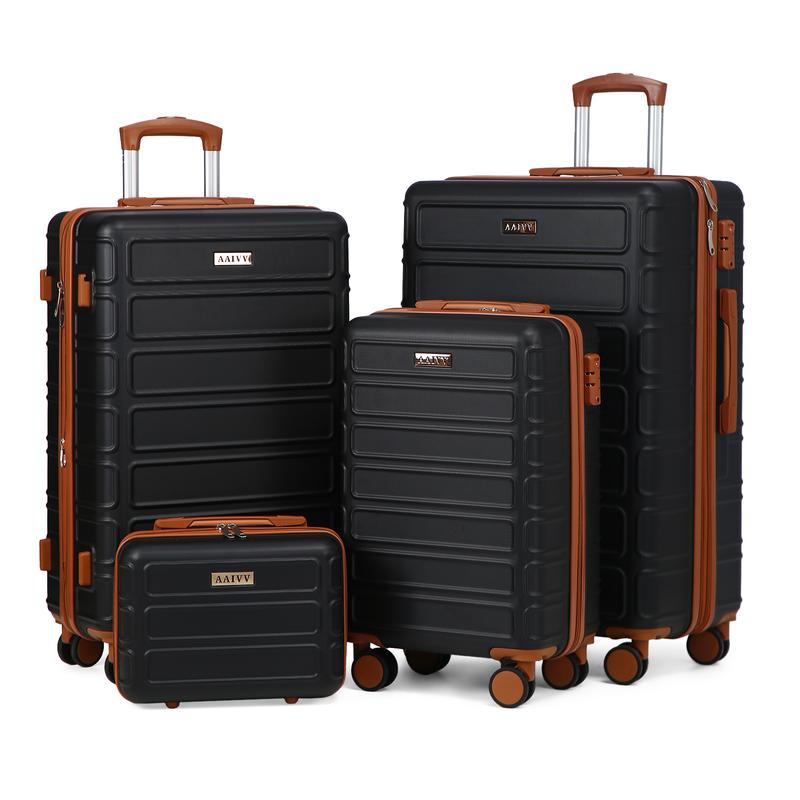 💥Offre spéciale à durée limitée : 49 % de réduction !💥 Ensemble de 4 bagages, valise extensible en ABS avec serrure TSA