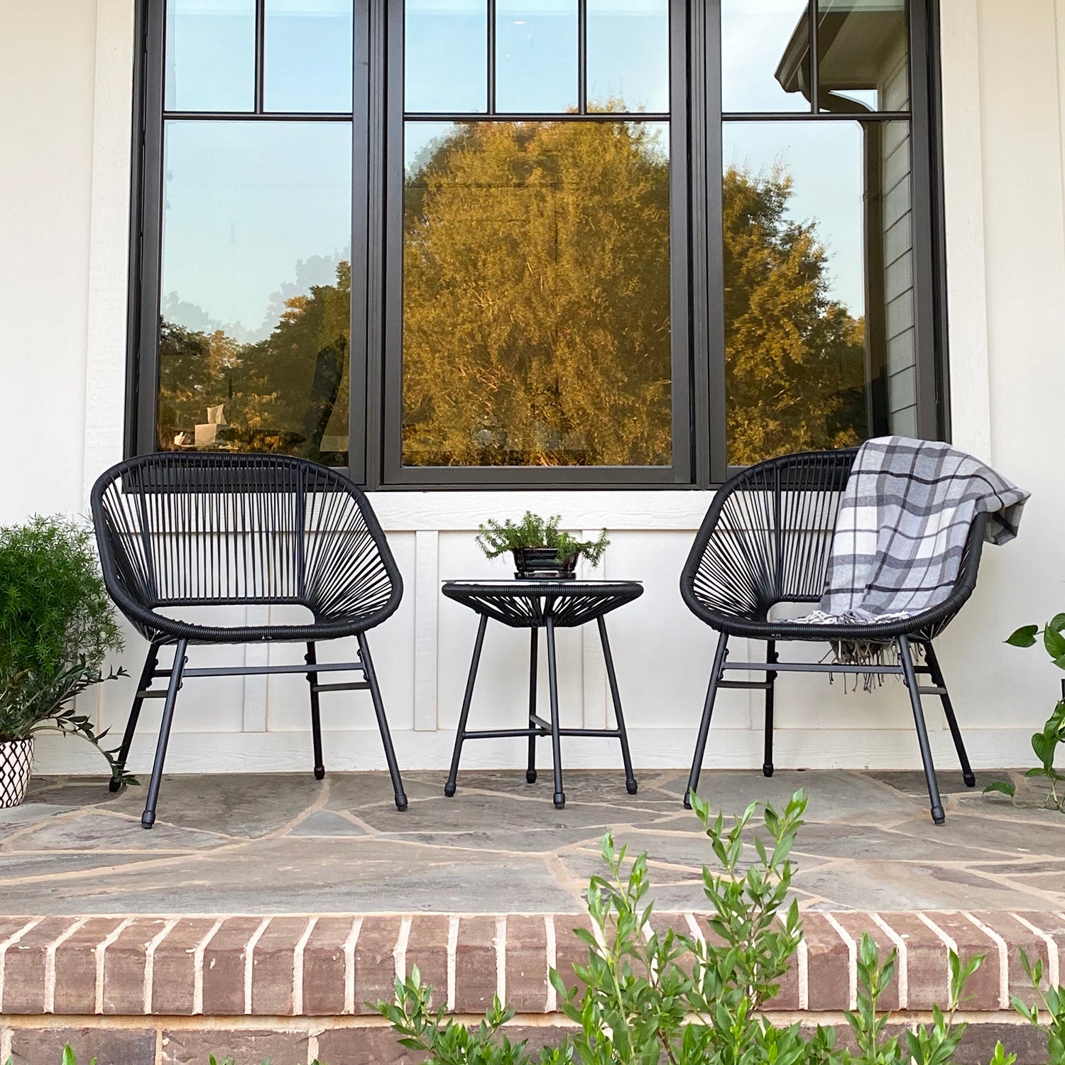 [Last Day Specials]Phi Villa 3-Piece Outdoor Wicker Conversation Set