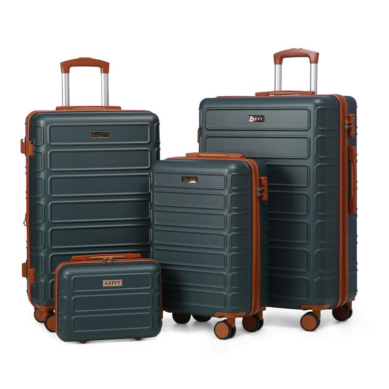 💥Offre spéciale à durée limitée : 49 % de réduction !💥 Ensemble de 4 bagages, valise extensible en ABS avec serrure TSA