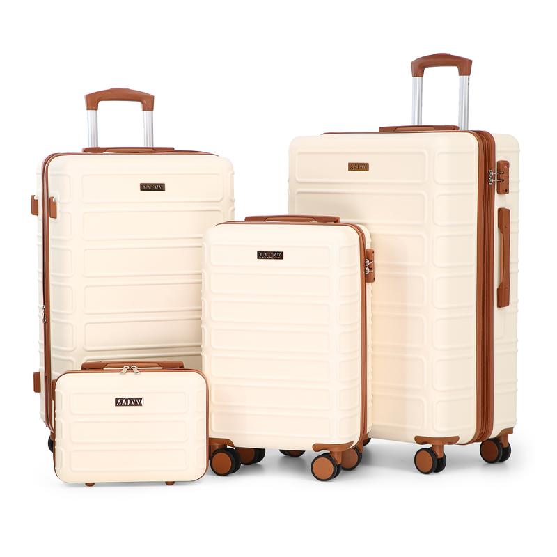 💥Offre spéciale à durée limitée : 49 % de réduction !💥 Ensemble de 4 bagages, valise extensible en ABS avec serrure TSA