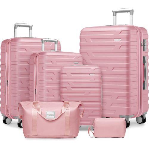 ⏰CLEARANCE SALE!⏰Luggage 6 Piece Sets Hardside Expandable Suitcases with Spinner Wheels TSA Lock