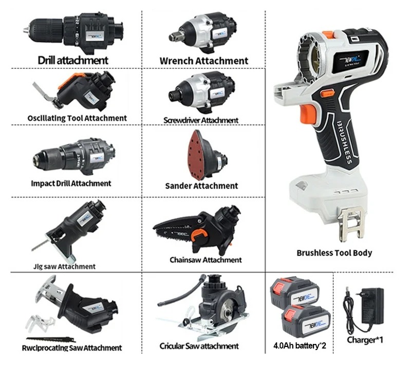 ⏰CLEARANCE SALE!⏰Pandahardware 18V Cordless 10 in 1 Multifunctional Power ToolKit,Power tools, toolkits,Brushless,Cordless, Combo Kit Impact Driver, Impact Drill, Reciprocating Saw, Circular Saw