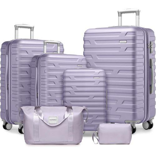 ⏰CLEARANCE SALE!⏰Luggage 6 Piece Sets Hardside Expandable Suitcases with Spinner Wheels TSA Lock