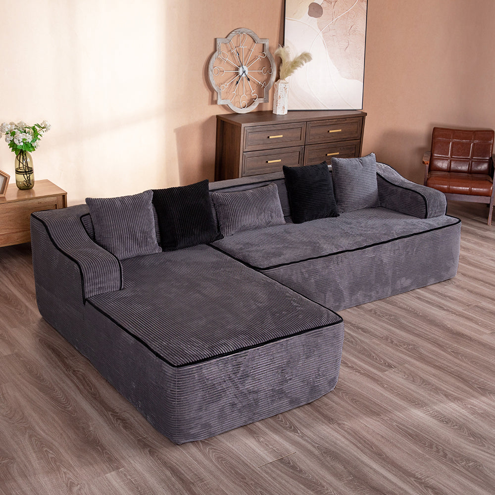 [Today's Specials] Phi Villa 104 Deluxe Indoor Modular Cloud Sectional Couch Assembly-free Ready-to-use Sofa