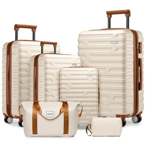 ⏰CLEARANCE SALE!⏰Luggage 6 Piece Sets Hardside Expandable Suitcases with Spinner Wheels TSA Lock