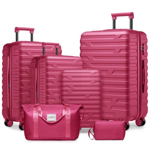 ⏰CLEARANCE SALE!⏰Luggage 6 Piece Sets Hardside Expandable Suitcases with Spinner Wheels TSA Lock