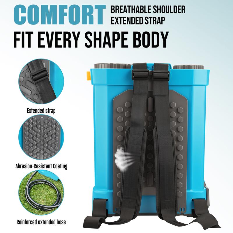 🎊New Year Sale🎊4Gal 120PSI Battery Backpack Sprayer Electric Adjustable Pressure Sprayer for Lawn Yard Garden Weed Control w/5 Nozzles Lightweight Design 41 Inch Extendable Wand Lock Feature Commercial Use Convenient