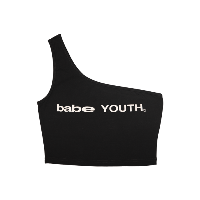 BABE YOUTH Nsa Baako Crop Top- BLACK