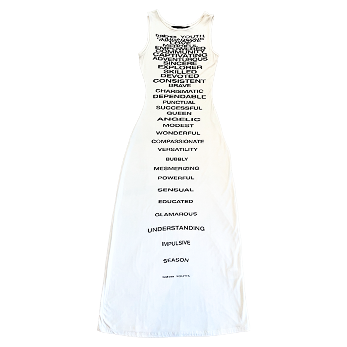 BABE YOUTH Affirmation Dress - WHITE