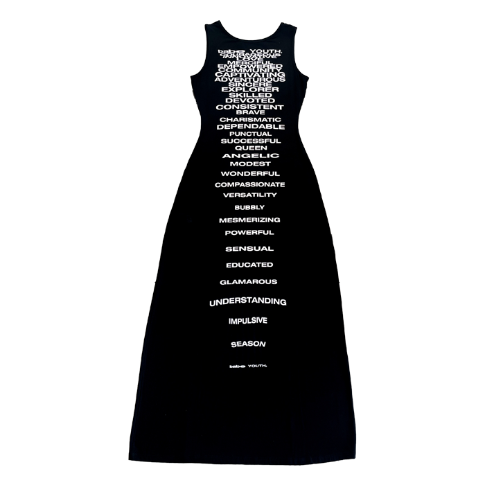 BABE YOUTH Affirmation Dress - BLACK
