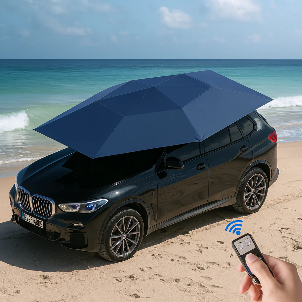 🎄2025 Christmas Sales🎅🌟Buy 1 Get 1 Free🌟All-Weather Remote-Controlled Automatic Car UV Protection Umbrella