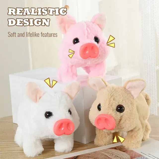 🎄2025 Christmas Sales🎅Offer-Electric Pig Plush Realistic Toy-🎁The finest gift