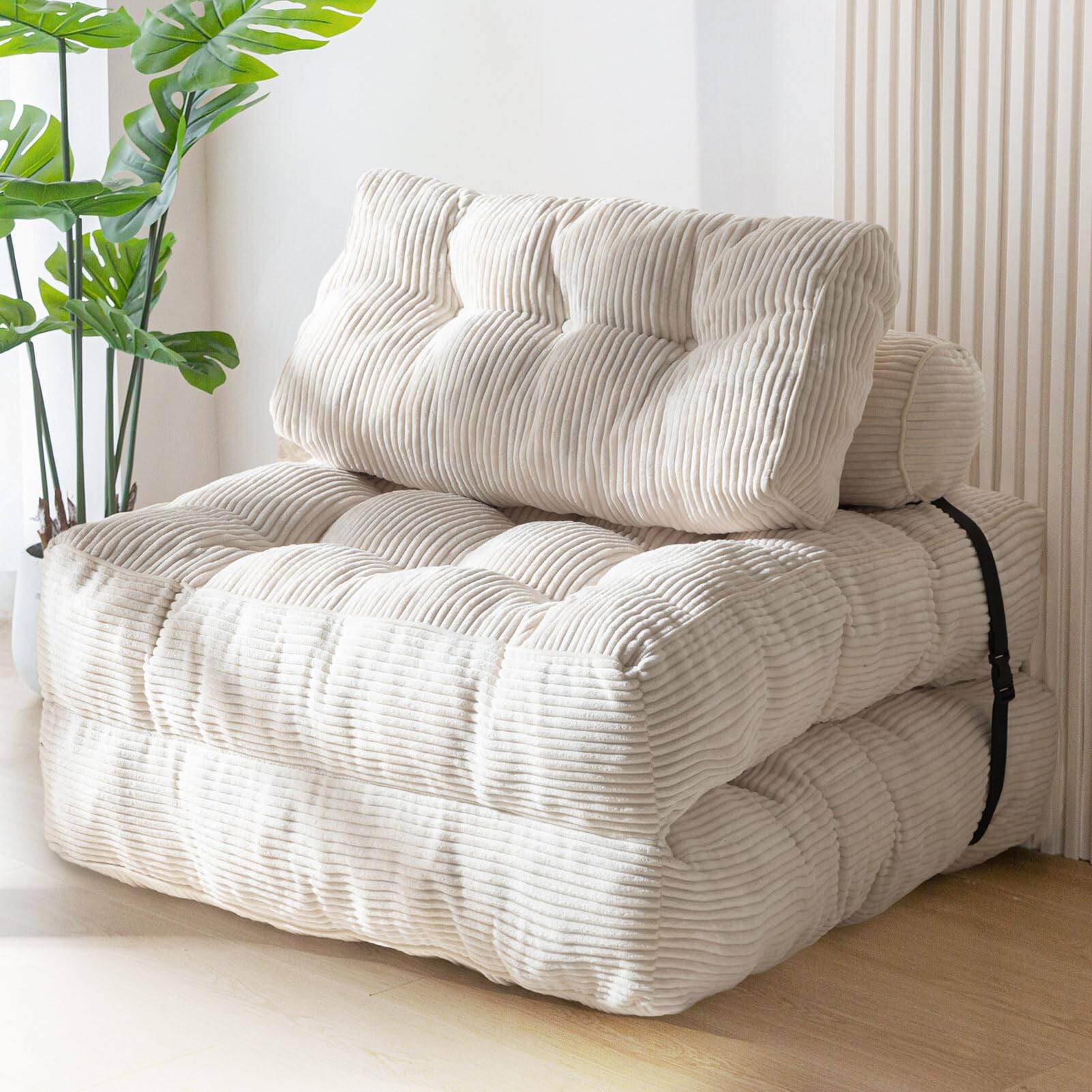 🔥Clearance sale✨Buy 1 Get 1 Free🎁Folding Sofa Bed☁️Convertible Sleeper Chair with Pillow Foldable Mattress with Back Support