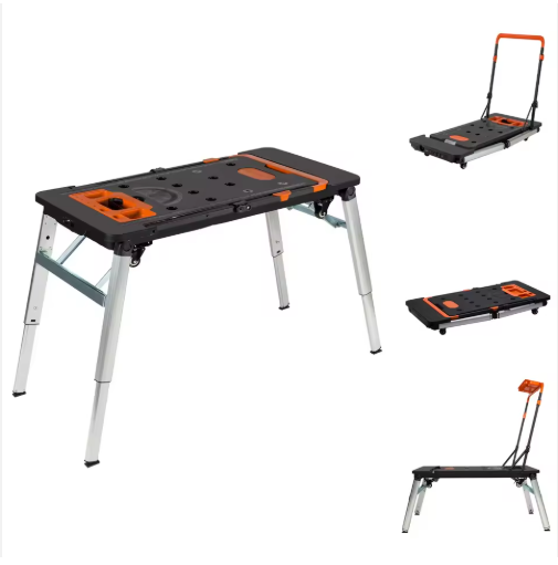 🔥7 in 1 Multifunction Movable Folding Saw Horse Wood Workbench Sawhorse Garage Work Bench Carpenter Table