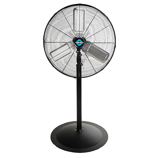 🎄2025 Christmas Sales🎅Tornado 24 Inch High Velocity Oscillating Metal Pedestal Fan Commercial, Industrial Use 3 Speed 7600 CFM 1/4 HP 6.6 FT Cord UL Safety Listed