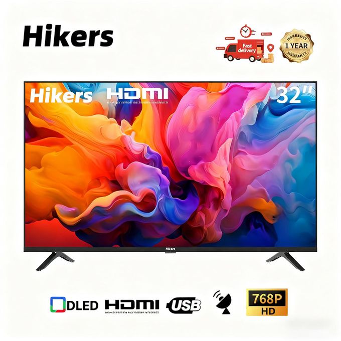 Hikers 32'' - Digital Frameless HD LED TV - HDMI - USB - Black