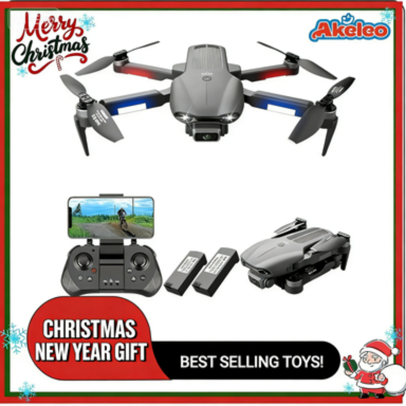 🎉New Year Mega Sale💥GpS Drone with Camera, 1080PHD Camera, RC Quadcopter Helicopter with 2 Batteries, Fpy Livewideo for Beginners, with Brushless Motor, RTH, Follow Me, Carrying Case
