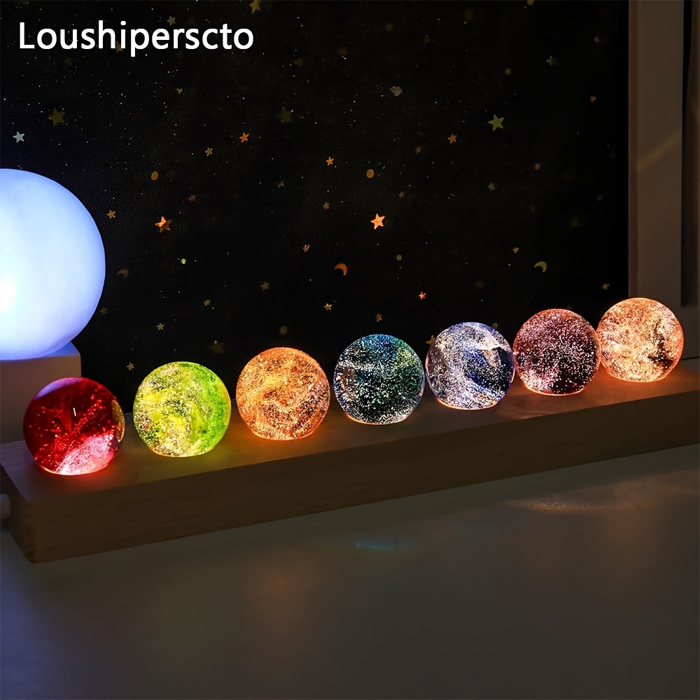🎉New Year Mega Sale💥🌟Buy 1 Get 1 Free🌟7pcs Spheres LED Night Lighting Crystal Ball Meditation Living Room Decoration Ball Birthday Christmas Mother'S Day Valentine'S Day Graduation Gift