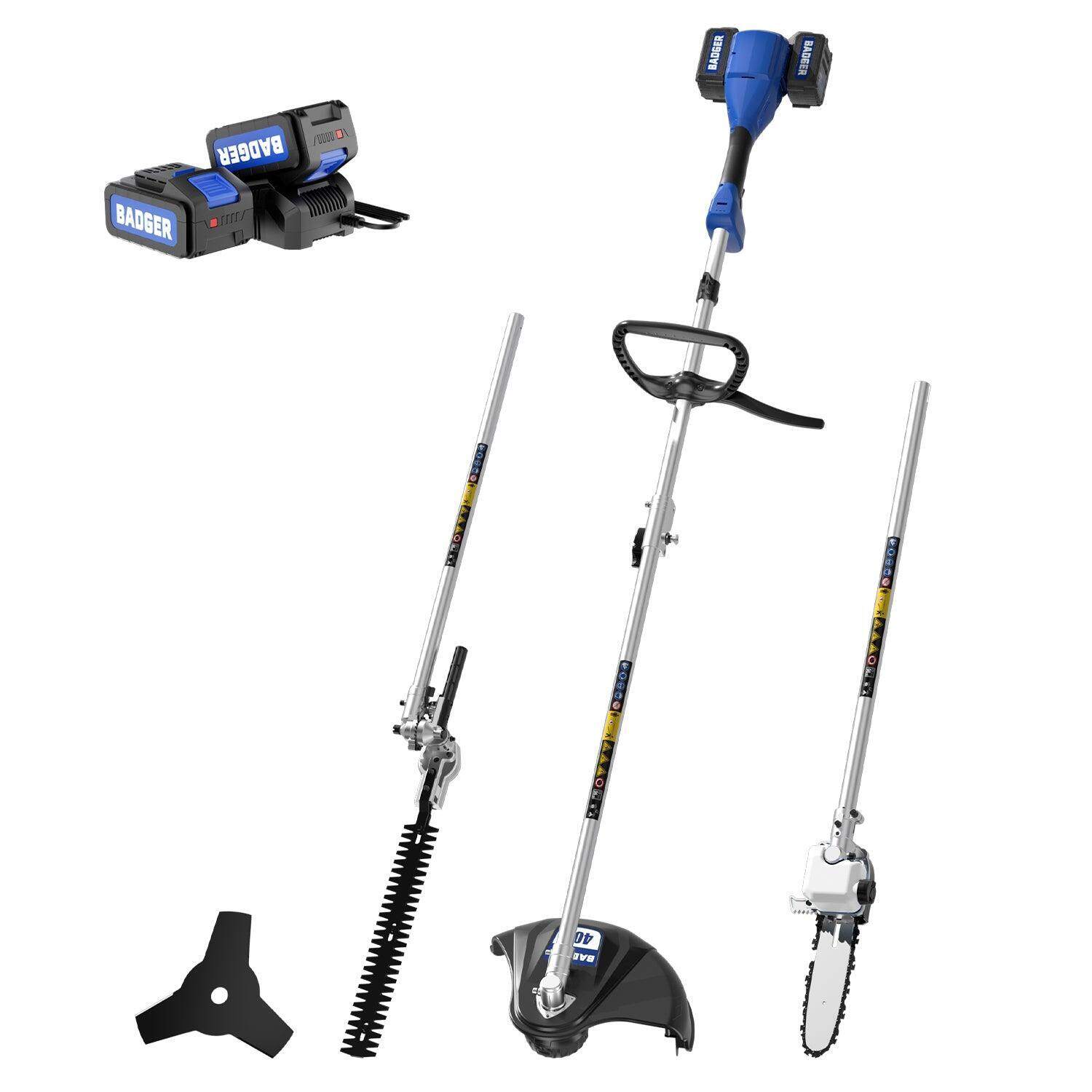 🎄2025 Christmas Sales🎅Wild Badger 40V Electric Weed Wacker String Trimmer 4-in-1 Multi Yard