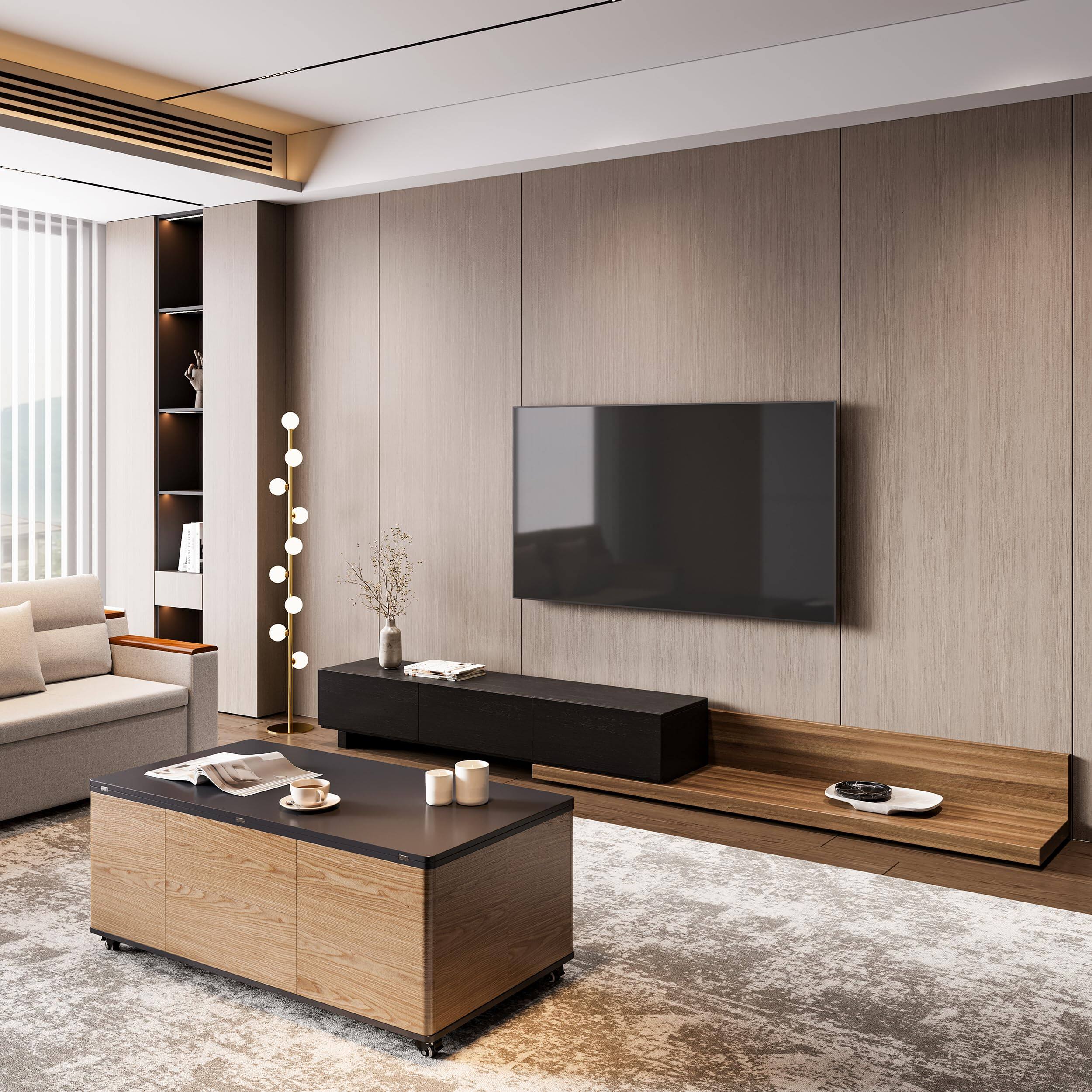 🔥Clearance sale- Last Day✨Multi-Functional Modern Lift-Top Coffee Table with 3 Drawers